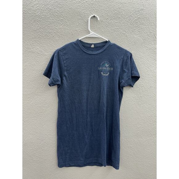 Smart Blanks T-Shirt Size Small Blue Laguna Beach Graphic Short Sleeve - Picture 1 of 11